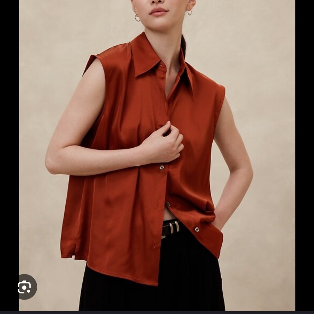 Banana Republic Factory Women's Terracotta Sleeveless Blouse